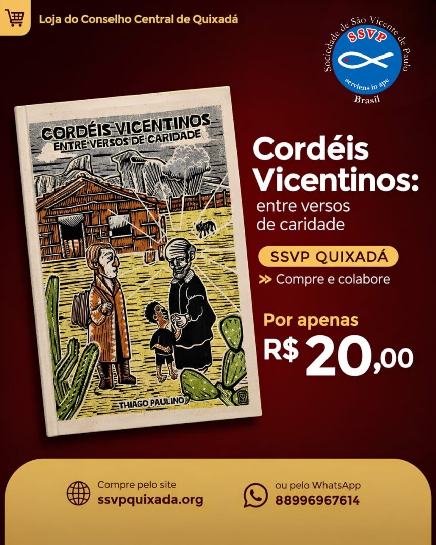 Livro Cordéis Vicentinos: entre versos de caridade